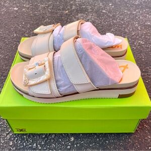 Sam Edelman platform/flat sandals adrianna ivory Lea size 7 Women’s